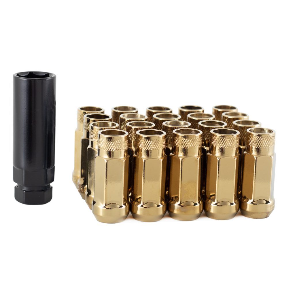 Torq GT50 Open Ended Extended Steel Wheel Nuts / M12x1.5 / Gold