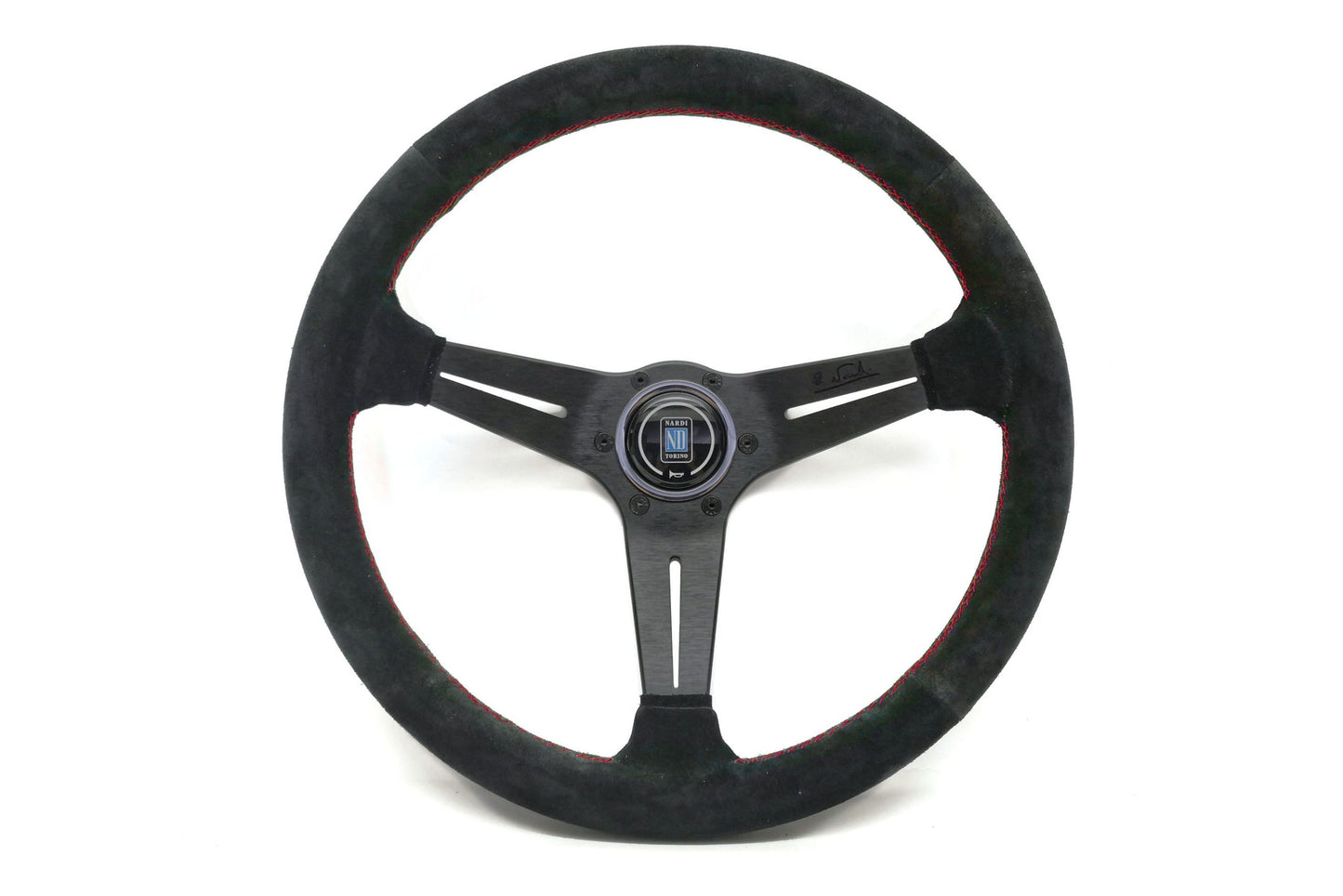 Nardi Deep Corn Steering Wheel / 350mm Deep Dish / Suede / Black