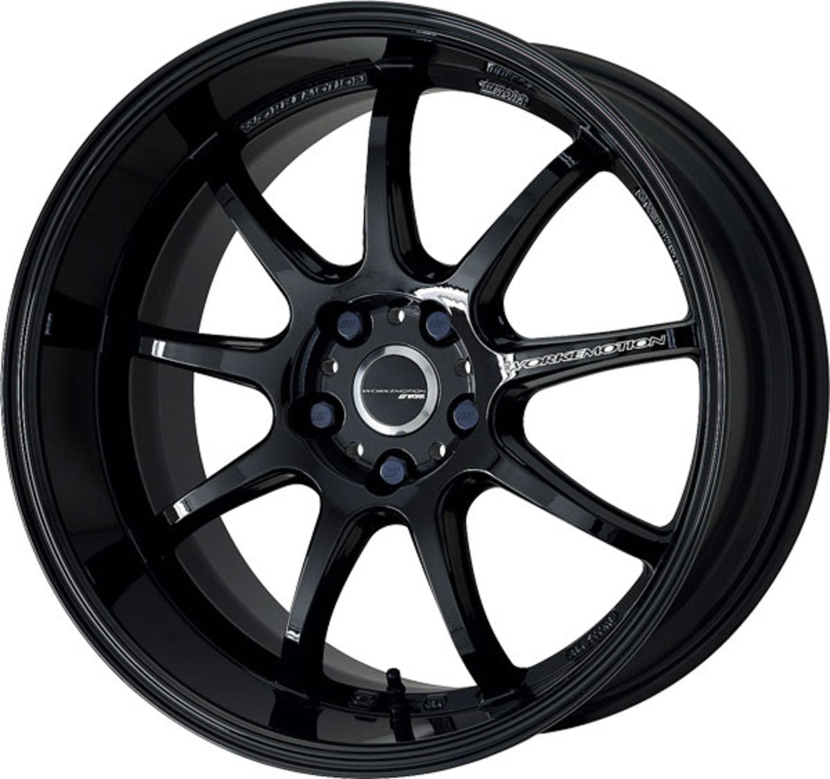 PAIR of WORK Wheels - Emotion D9R - 18X9.5 +12 5x114.3 / Gloss Black (BLK)