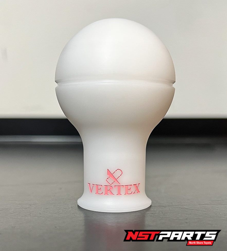 VERTEX Shift Knob Monochrome V2 / White with Pink Logo / Limited Edition