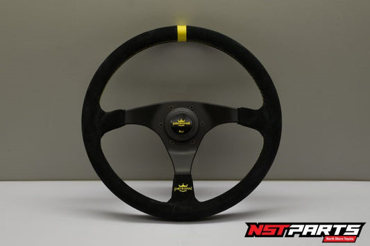 Nardi / Personal Trophy Steering Wheel / 350mm / Suede / Black Spokes