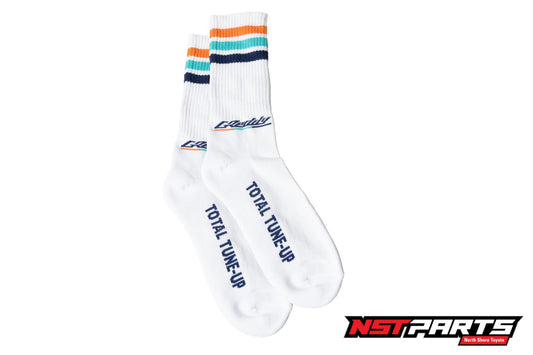 Trust / GReddy 3 Stripe Socks - White