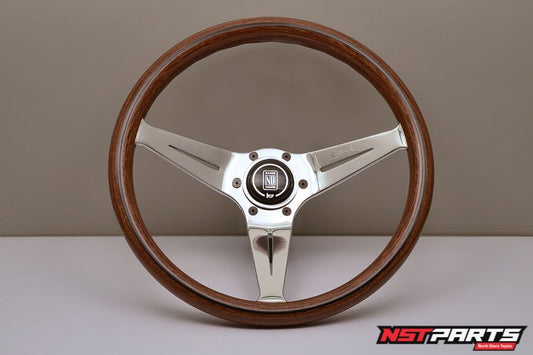 Nardi Deep Corn Steering Wheel / 350mm Deep Dish / Mahogany / Polish