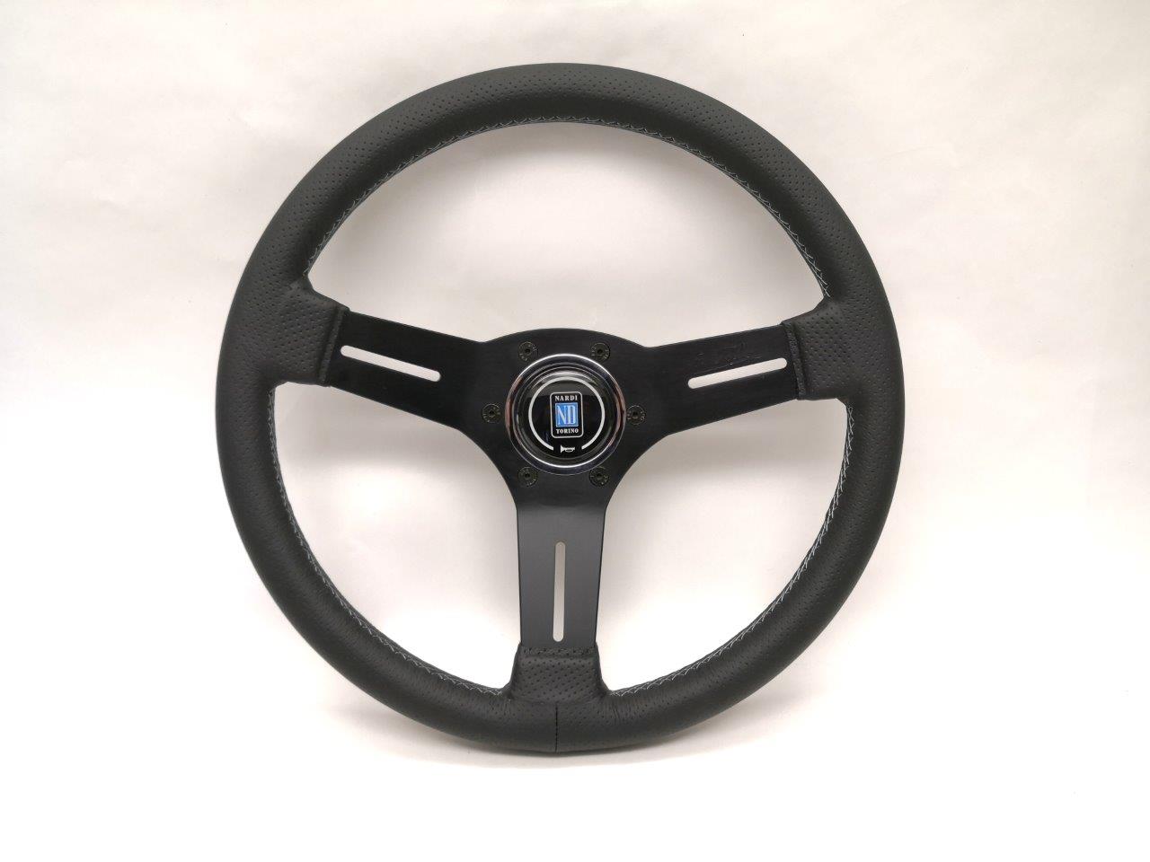 Nardi Competition Steering Wheel / 330mm / Black / Grey Stitching