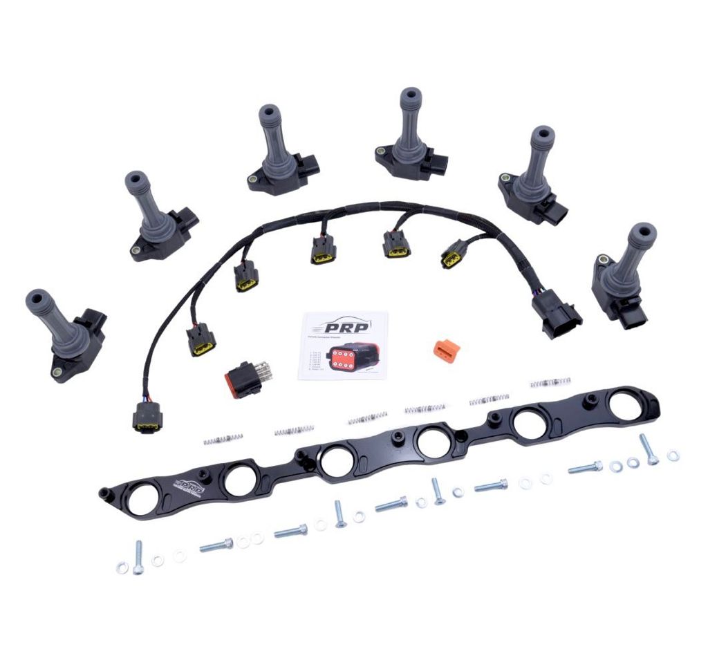 Bull Boost 1JZ 2JZ Coil On Plug Conversion Bracket - Ceramic Coated, Uses 1ZZ/1NZ Smart Coils